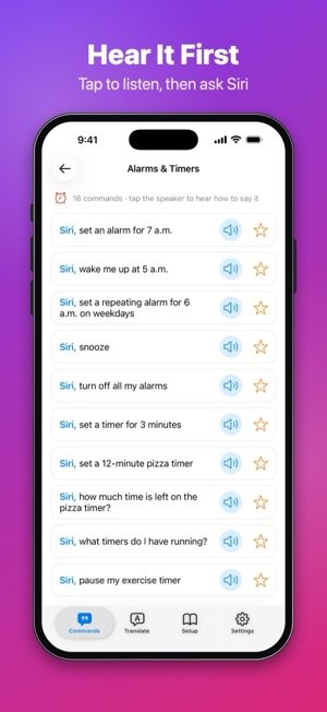 Voice Commands for Siri screenshot