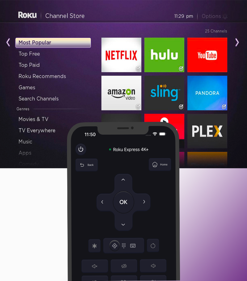 Universal roku tv remote app